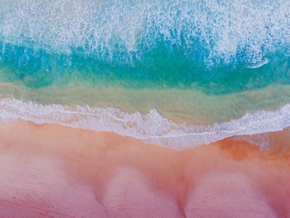 sable rose de la plage au bahamas