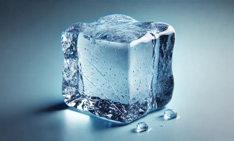 la glace est transparente