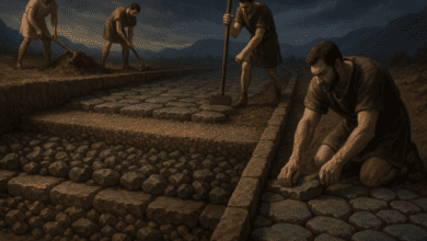 la construction des routes romaines