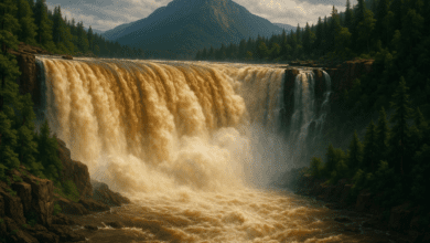 chutes d'eau puissantes