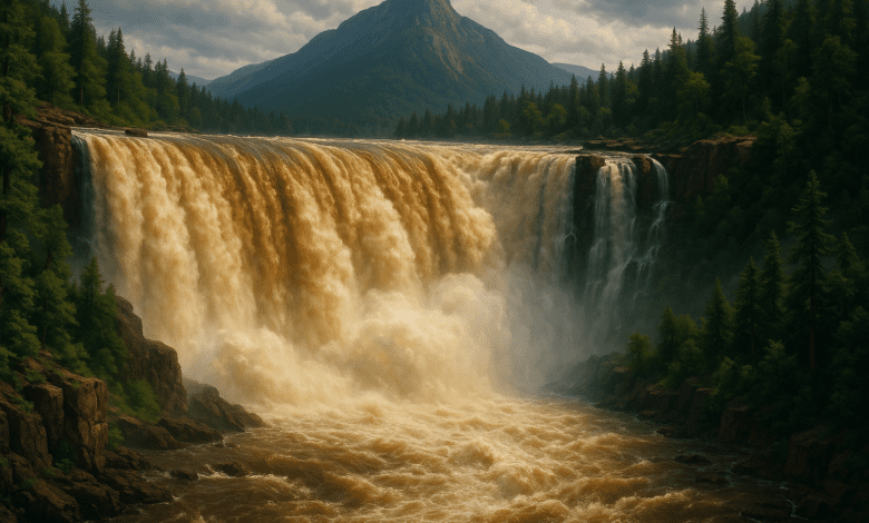 chutes d'eau puissantes