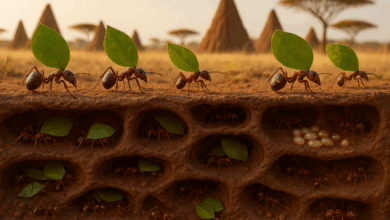 Les insectes bâtisseurs : fourmis, termites et l’art de l’architecture naturelle