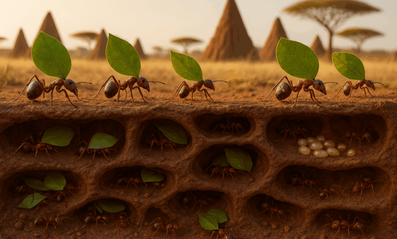 Les insectes bâtisseurs : fourmis, termites et l’art de l’architecture naturelle